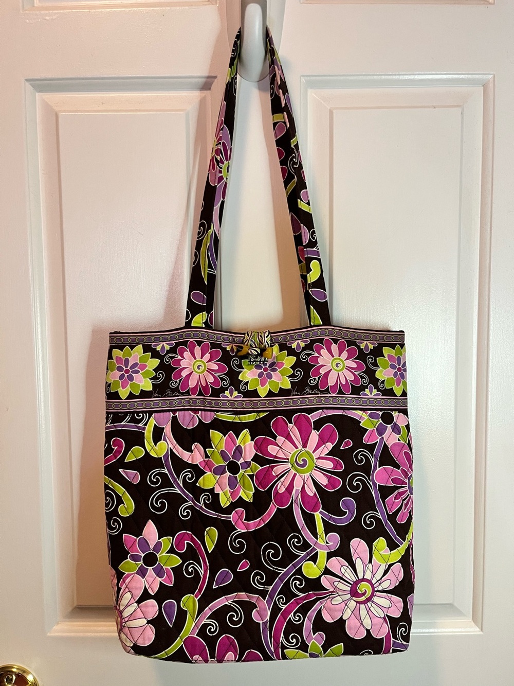 Vera Bradley Purple Punch Floral Tote Bag